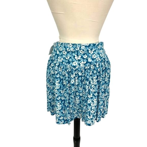 Abound Drop Waist Mini Skirt Blue Floral Size XS NWOT $30 MSRP - Picture 8 of 8